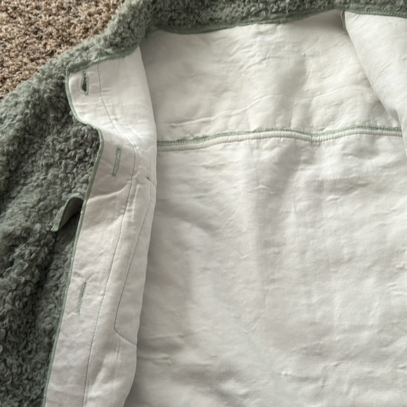 Moss green Sherpa shacket - Picture 3 of 6